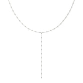 14K Gold Rosary-Style Drop Diamond Y-Necklace (28″)